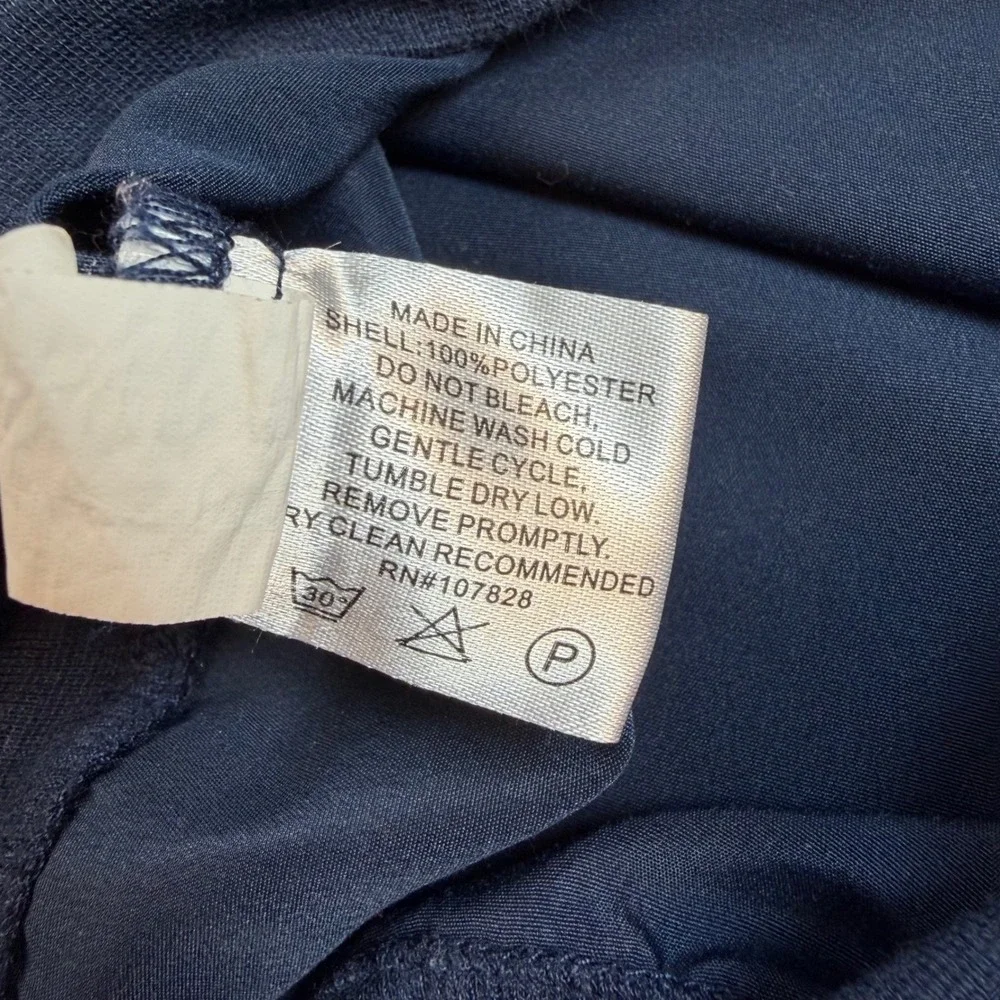 Perlis Performance Pullover Mens‎ L Navy Blue Quarter Zip Long Sleeve NOTE